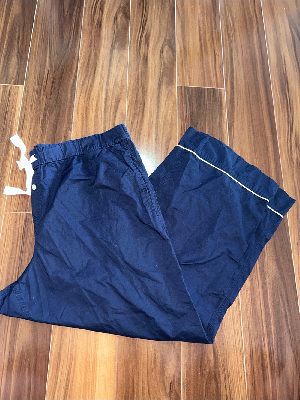 Large 100% cotton J. Crew navy blue pajama pants